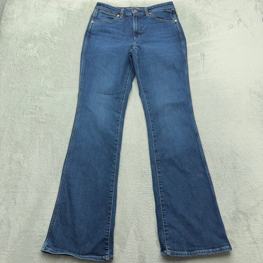 Wrangler Jeans Womens 27x34 Blue Wanderer High Rise Flare Denim 112343473